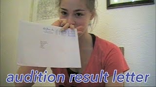 Audition result letter opening Dance School [upl. by Maggi]