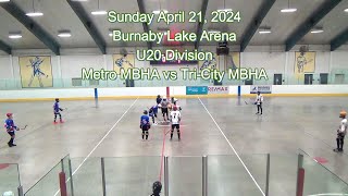 20240504 Metro Minor vs Richmond Minor  U20 Ball Hockey [upl. by Loutitia454]