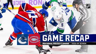 Canucks  Canadiens 1112  NHL Highlights 2023 [upl. by Zavras]