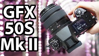 Fujifilm GFX50S II HANDSON firstlooks review [upl. by Midan]