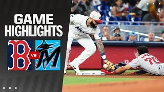 Red Sox vs Marlins Highlights 7424  MLB Highlights [upl. by Gaither998]