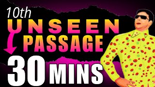 Unseen Passage Class 10 TRICKS 🔥 Full solution in 30 minutes 🔥 [upl. by Octavus]