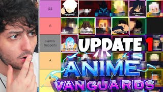 The OFFICIAL Anime Vanguards Update 1 TIER LIST Best Units amp The Meta [upl. by Nosoj]