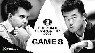 The 2021 World Chess Championship  Magnus Carlsen vs Ian Nepomniachtchi Game 8 [upl. by Fagan]