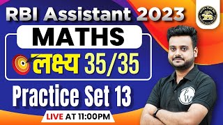 RBI Assistant 2023  RBI Assistant Maths Mock Test  RBI Assistant Maths Classes  By Shubham Sir [upl. by Annoya88]