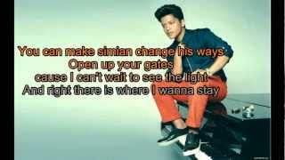 Bruno mars locked out of heaven  LYRICS ON SCREEN [upl. by Erleena48]