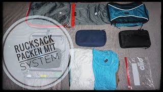 Rucksack packen  Packsysteme und Packhilfen [upl. by Audette]