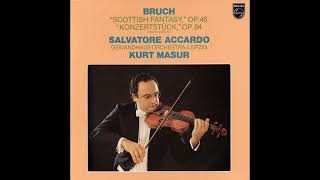 Bruch Scottish Fantasy in Eflat major Op 46  Salvatore Accardo Kurt Masur Gewandhausorchester [upl. by Spanos]