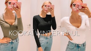 HUGE Kookai Winter Basics Tops TRY ON HAUL [upl. by Aliemaj909]