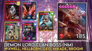 NM Clan Boss  Wixwell Hellborn Geomancer Mikage Brogni  Raid Shadow Legends Guide [upl. by Eiramyllek536]