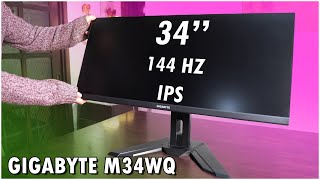 Si ESTÁS HARTO de los monitores 219 CURVOS mira esto Gigabyte M34WQ  144hz IPS y ¿MÁS BARATO [upl. by Ranilopa140]