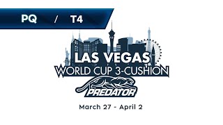 Table 4 Las Vegas World Cup 3Cushion 2022  PQ [upl. by Nodnek]