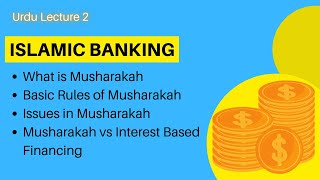 Lecture 2 Islamic Banking Lecture  Musharakah  Definition Rules and Issues in Musharakah [upl. by Zoha]