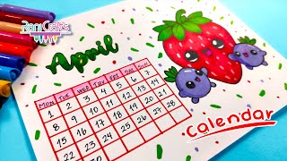 DIY  APRIL Calendar  Bullet journal decoration organization ideas [upl. by Oeht]