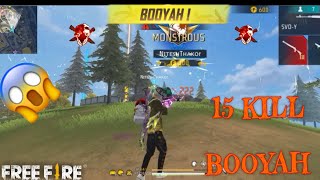 GARENA FREE FIRE 🔥 15KILL BOOYAH  SOLO RANK GAME PLAY 🎮 [upl. by Casta]