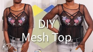 HOW TO MAKE A MESH TOP  EASY SEWING TUTORIAL  KIM DAVE [upl. by Jordans626]