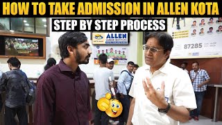 Allen Admission Process  How to take Admission in Allen Kota  For IITJEE NEET Foundation 2324 [upl. by Sllew]