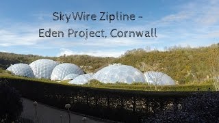 Riding Englands longest and fastest zip wire  SkyWire at the Eden Project Cornwall [upl. by Llirrehs]