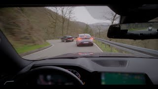 ONBOARD BMW M240i vs Porsche 993 Elantra N and Mazda MX5 RF Touge Mountain Run [upl. by Aihcila]