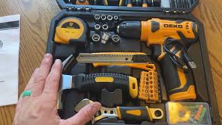 DEKOPRO 126 Piece Power Tool Combo Kits with 8V Cordless Drill Review [upl. by Atiuqcaj]