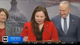 Sen Tammy Duckworth demands vote on bill to protect IVF treatments [upl. by Ailugram]