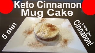 Keto Mug Cake  tastes like CINNABON  Low Carb Mug Cake  Sugar Free  Grain Free [upl. by Olive]