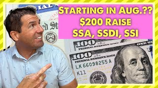 Starting in August 200 Raise to Social Security SSDI SSI Checks￼ [upl. by Ahcila]