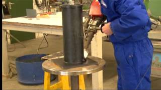 Extruder lassen HDPE lassen met een extruder lasapparaat [upl. by Otrevlig758]