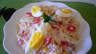 Salade De Riz Au Thon مطبخ سعيدة  سلطة الارز بالتونة [upl. by Diana]