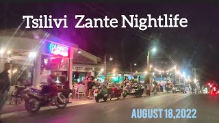 Tsilivi Zakynthos August 182022 Beautiful Night Drive  in 4K  Living in Zante [upl. by Einnil]