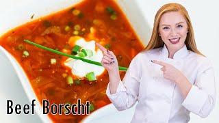 How to Make Beef Borscht  Борщ [upl. by Lejna]