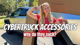 CYBERTRUCK FLOP Accessories Unboxing and Review Bed Divider and Underseat Storage [upl. by Tiffanie]