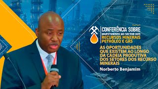 Oportunidades ao Longo da Cadeia Produtiva dos Setores dos Recursos Minerais  Norberto Benjamim [upl. by Iru]