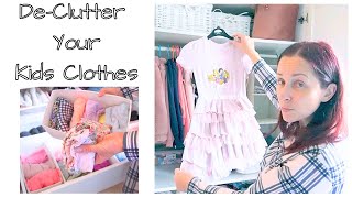 Declutter and Organize Kids Clothes With Me  Minimalist Kids Wardrobe [upl. by Holds]