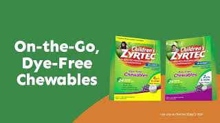 Relief On The Go from Children’s ZYRTEC® DyeFree Chewable Allergy Medicine ZYRTEC® [upl. by Gilletta]