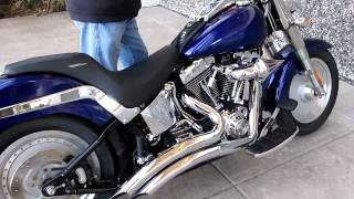 2004 HarleyDavidson Softail Fat Boy Nice Mods  Hear it run [upl. by Oiramrej]