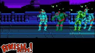 Mortal Kombat Fatalities  TMNT Tournament Fighters  Finish Him Edition  Hack 8 bits  Download [upl. by Nairod]