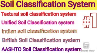 Soil Classification SystemMITTextural Soil ClassificationUSCSAASHTO Soil ClassificationTUPoU [upl. by Robinia]