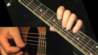 Blues solo 13  flatpicking  TAB Acoustic guitar lesson learn to play [upl. by Ahsinik]