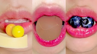 asmr BLUEBERRY JELLY BEAN BUBBLE GUM CHOCO DICKMANNS eating sounds MUKBANG 먹방 [upl. by Airelav]