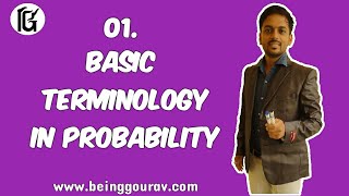 1 Basic Terminology in Probability in Hindi by BeingGouravcom [upl. by Nakada]