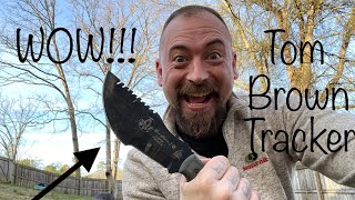 TOPS TOM Brown Tracker Knife A Different Review Snare Making [upl. by Rexer]