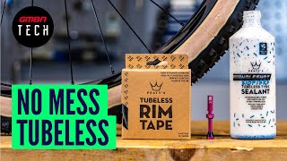 How To Convert Your MTB Wheels To Tubeless  Mountain Bike Tubeless Setup [upl. by Lolande]