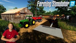 🇫🇷 On met des tuyaux et met de la terres dessus  TP Paysagiste  Farming Simulator 22 🚜 [upl. by Bonilla]