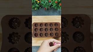 Homemade chocolate recipe l mini chocolates trending viralvideorecipechocolate chocolaterecipe [upl. by Artimed]