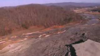 Aerial Footage of Retaining Wall Failure Footage from TVA website [upl. by Eisseb]