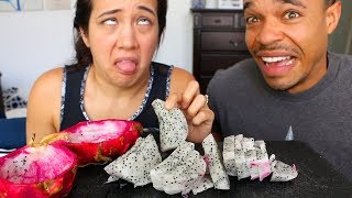 TRYING DRAGON FRUIT FOR THE FIRST TIME  HILARIOUS STORYTIME QampA  MrampMrsLaVigne [upl. by Annora823]