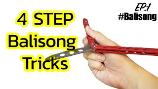 Balisong Tutorial EP1  สอนควงมีดบาลิซอง 4 STEP มือใหม่หัดควงโชว์ [upl. by Ardis]