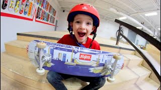 7 YEAR OLD BUILDS NEW SKATEBOARD [upl. by Barry]