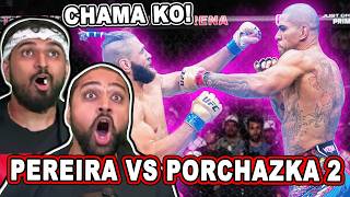 ALEX PEREIRA KOS JIRI PROCHAZKA FULL FIGHT REACTION [upl. by Joni]